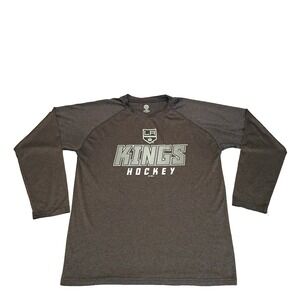 NHL Los Angeles Kings Shirt Mens Size L 42/44 Gray Long Sleeve NHL Hockey